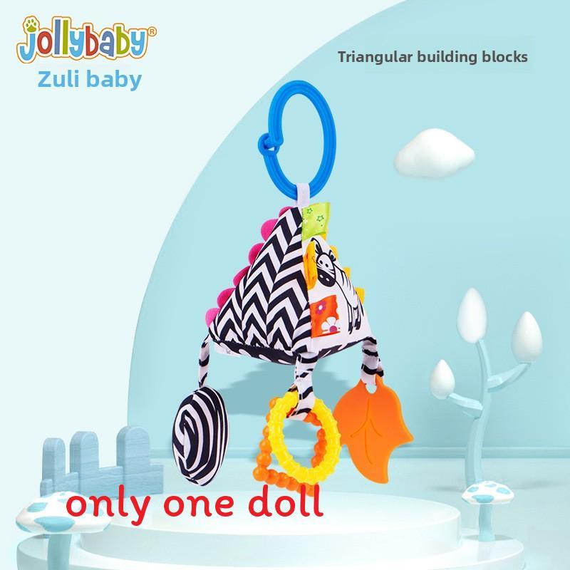 Infant Black White Geometric Toy With Teether And Visual Stimuli For Early Learning