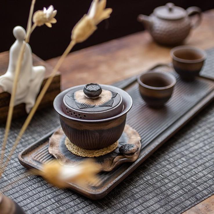 170 мл Керамический гайвань Винтажная чайная чашка в японском стиле Чайная пиала