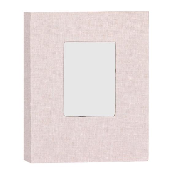 Yousheng Fabric Photo Album with 208 Pockets Slip-in Picture Albums Linen Cover Memory Book with Front Window for Family Anniversary Vacation Wedding