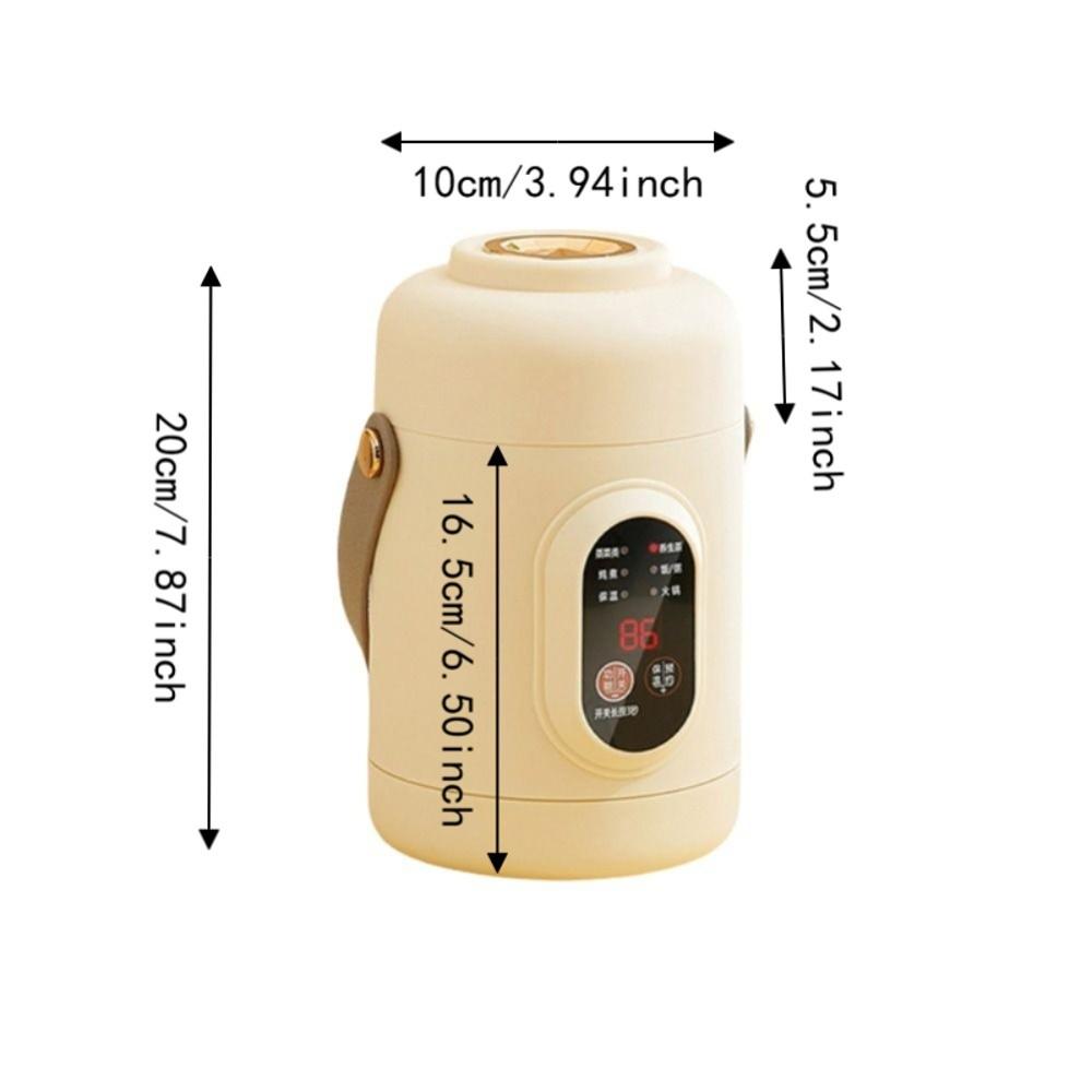 Folding Handle Small Travel Rice Cooker US Plug Heated Lunch Box Winter