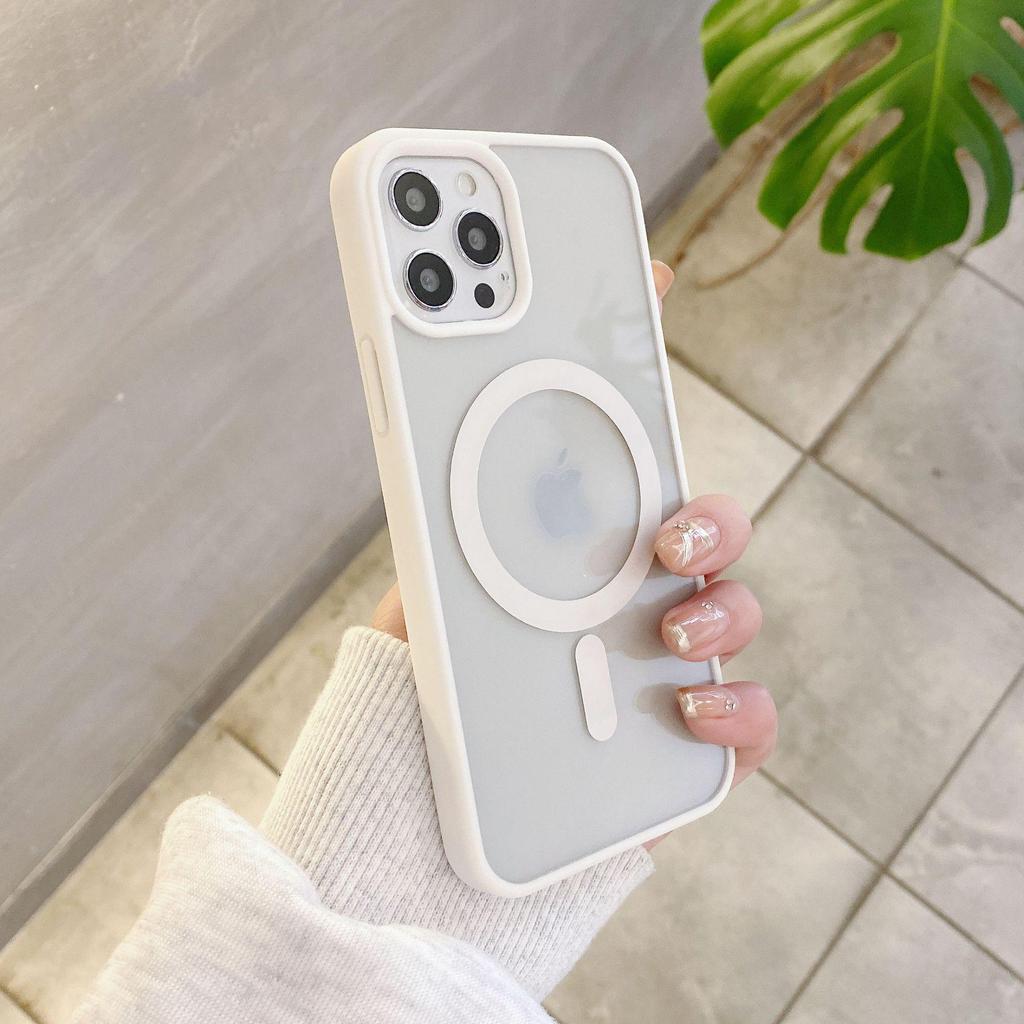 Прозрачный магнитный чехол-макаронс для iPhone 16 Pro Max/iPhone 15, силиконовый, акриловый, противоударный