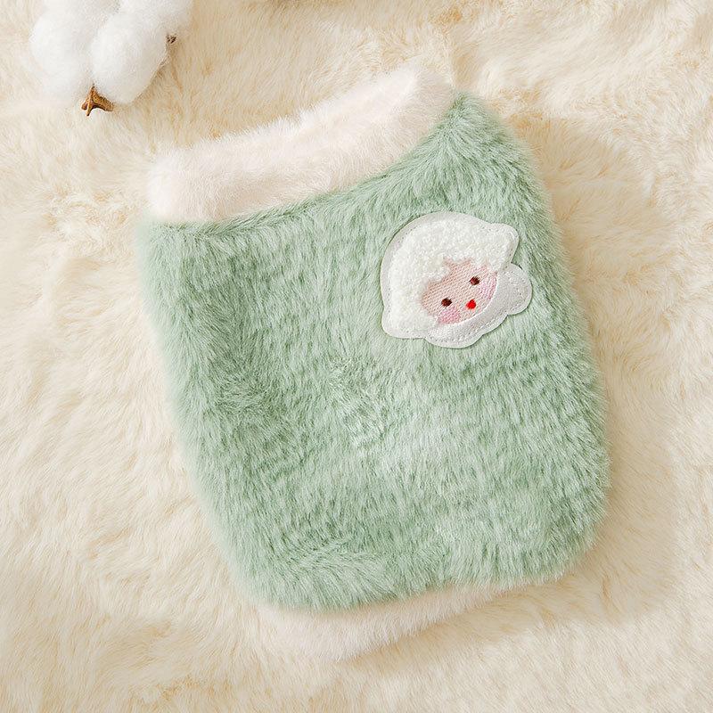 Осенне-зимняя теплая одежда с имитацией норки для двуногих щенков, собак, кошек, средних и маленьких собак, весенняя одежда для домашних животных и кошек