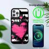 Чехол для телефона Y2k J-INS с граффити для iPhone 14, 16, 15, 13, 17, 12, Plus, Pro, Max, магнитный для MagSafe, матовый чехол