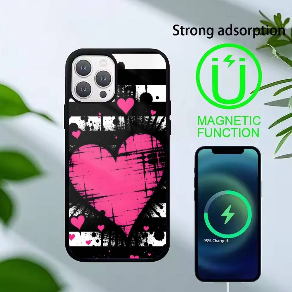 Чехол для телефона Y2k J-INS с граффити для iPhone 14, 16, 15, 13, 17, 12, Plus, Pro, Max, магнитный для MagSafe, матовый чехол