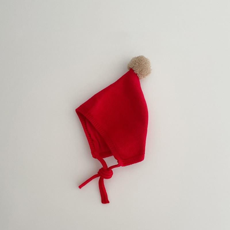 Winter Boys and Girls Cute Ball Knitted Ear Hat Infant Christmas Red Elf Wool Hat