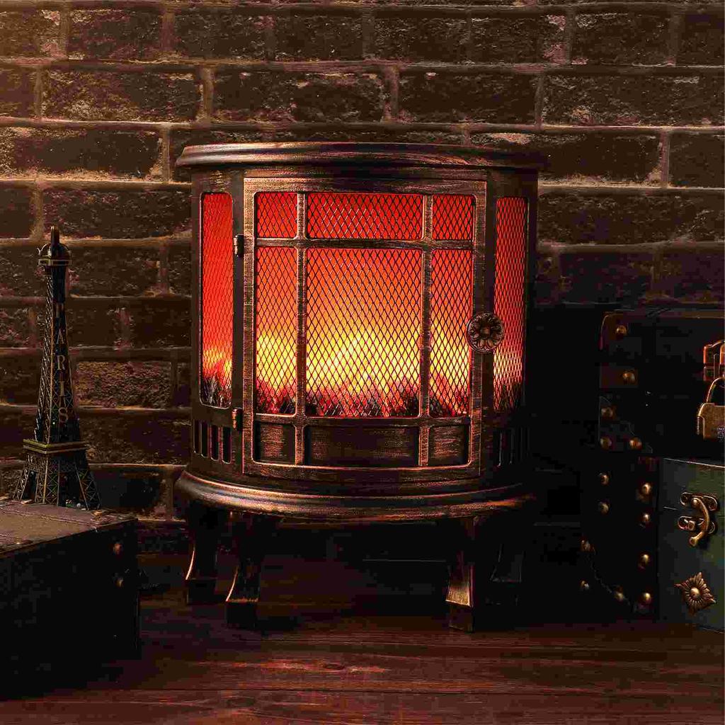 Камин Угольный штормовой фонарь Бытовая декоративная лампа Настольная ночная лампа USB-светильник Дисплей Гостиная