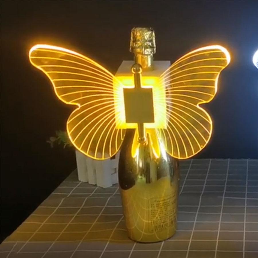 Алюминиевый сплав перезаряжаемый мигающий светящийся винный фонарь светодиодная бутылка шампанского бенгальские огни палочка стробоскопическая палочка для декора бара клуба