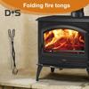 26-дюймовые щипцы для камина, сверхмощный железный захват для бревен, пинцет для бревен, коготь для бревен с длинной ручкой, щипцы для дров, аксессуары для камина для внутреннего и наружного применения