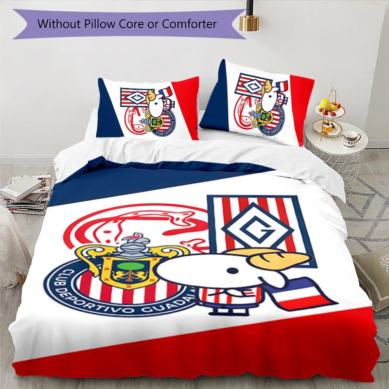 USA FC 3pcs Bedding Set Duvet Cover Closure Includes 1 Duvet Cover & 2 Pillowcases for All Seasons Bedroom Home Dorm Decor