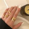 Retro Fashion Ring Open Geometric Ring Trend Ring Simple Couple Ring Jewelry