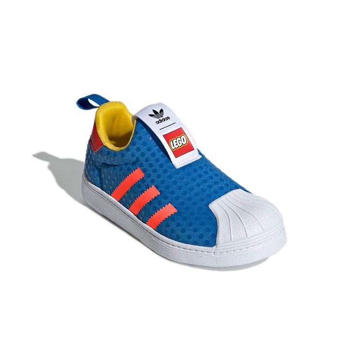 LEGO x adidas Superstar 360 J Ярко-синие детские кроссовки Обувь-Белый Eqt-Желтый H02730