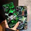 Черный мягкий чехол-бампер с логотипом One Piece для iPhone XS Max 17Air 13 12 11 17 Pro Max XR 7 8 15 16 14 Plus
