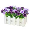 Fence Pot Artificial Rose Flowers Cloth Simulation Flower Home Wedding Decor