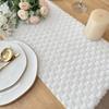 Table Runner Valentine Day Romantic 3D Heart Design Table Runner Simulated Rabbit Fur Valentine Day Decoration
