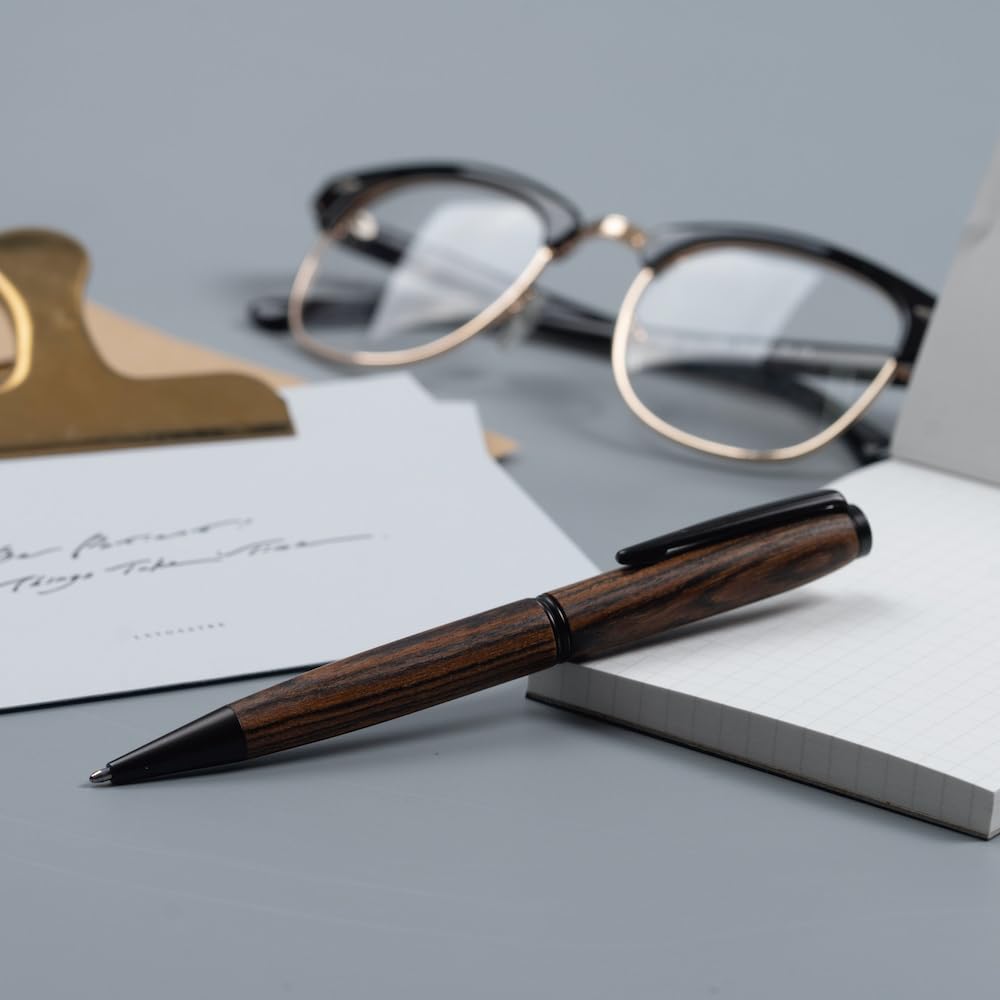 Gentlewood Whisper Ballpoint Pen Mexican Golden Sandalwood WPBPBT 1.0, Bocote,