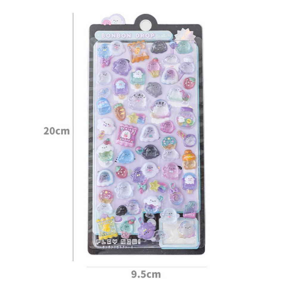 Cute Candy Animal Drop Sticker Aesthetic DIY Toy Stickers 3D Decor Stickers  DIY Scrapbooking