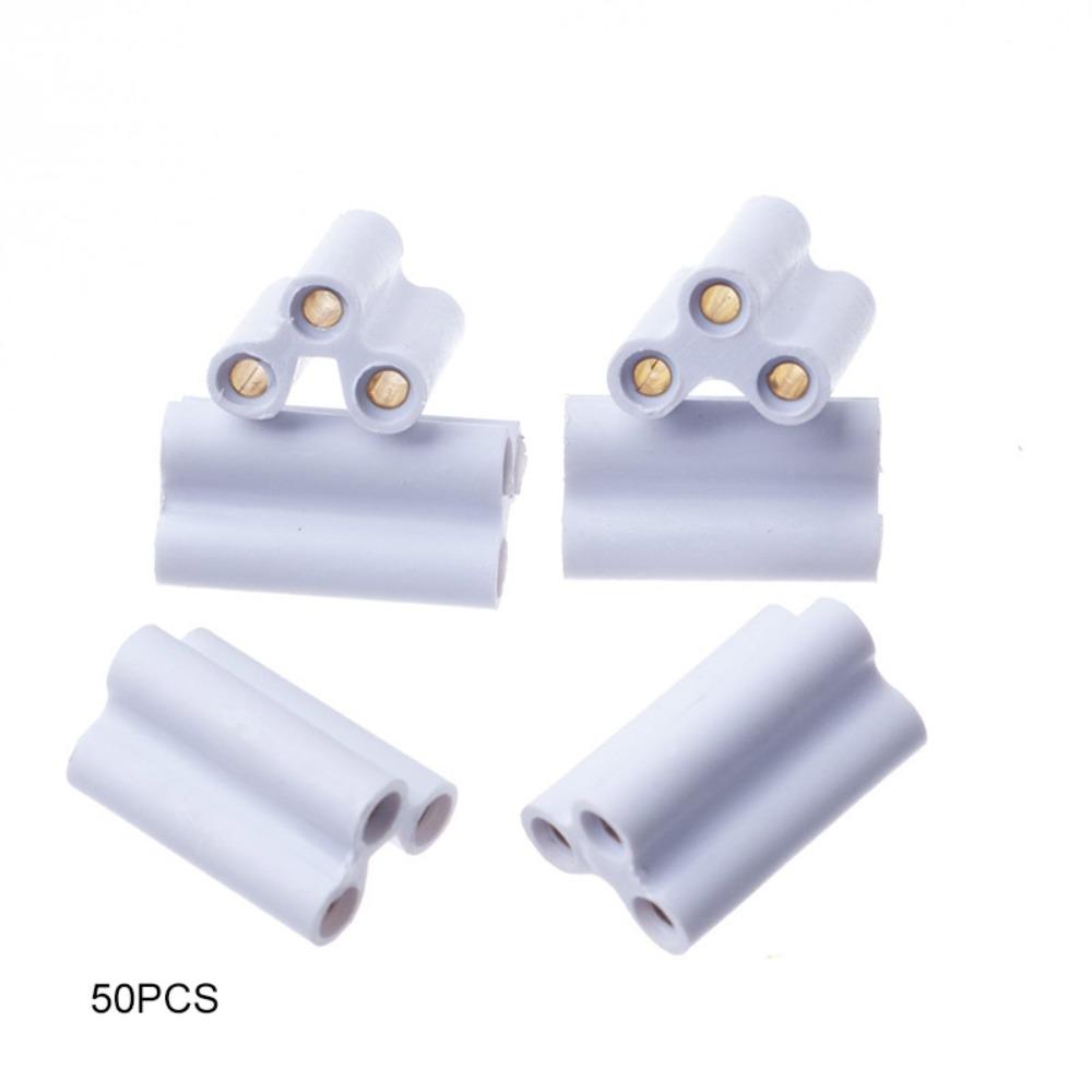 100/50/30/20/10 Pcs 20.5MM 3 Hole Hard Joint Connector Double End LED Lamp Connector