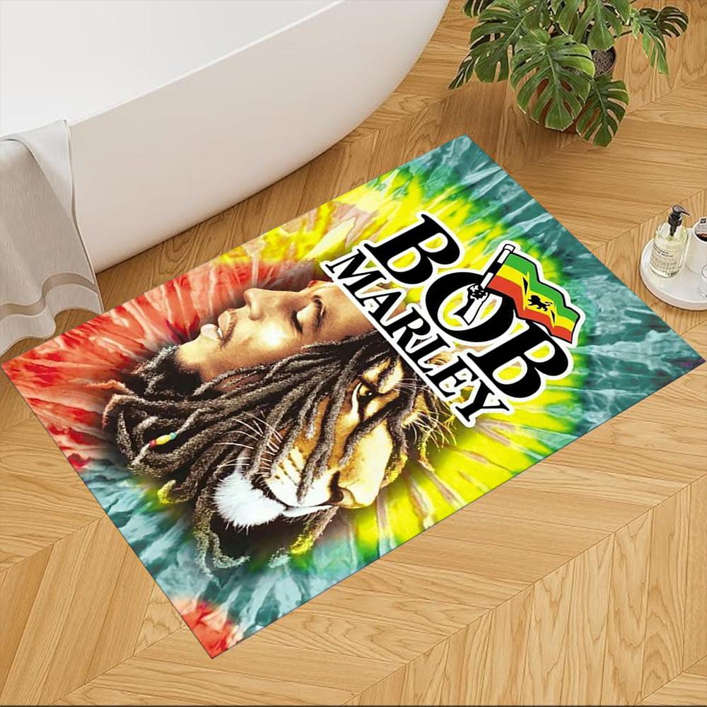 Bob Marley Floor Mat Suitable for Study room Dining Room Game Room Decorate room Anti-slip Rug Decorate Offices Perfect Gift for Friends & Family