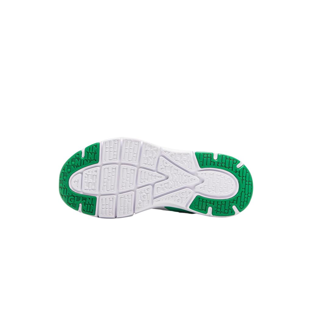 Li Ning Детская Повседневная Серия Удобная Модная Простая Универсальная Низкие Детские Повседневные Кроссовки Детские кроссовки Белый Зеленый YKCV266-1