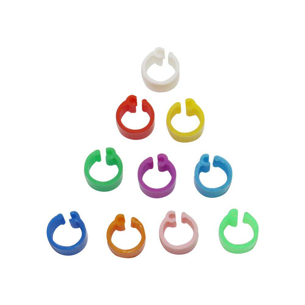 Набор колец на лапки для птиц. 100 шт