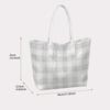 Women Plaid Tote Bag Elegant Large Capacity Daily Shoulder Handbag
