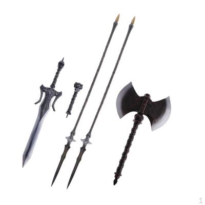 1:6 Миниатюр Игрушечное Копье Топор Дуэльный Меч для 12-дюймовой Экшн-фигурки Аксессуары