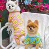 Dog Cotton Romper Pajamas Costume Cartoon Duck Printing Puppy Jumpsuit Onesie Clothes for Dogs Chihuahua Yorkie Pet Cat Clothing