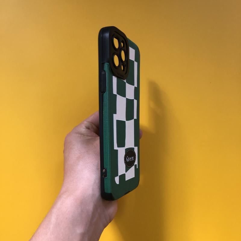 Зеленый чехол для телефона с необычной шахматной доской для Iphone 14 Pro Max 13 Mini 11 12, силиконовый чехол-бампер для Iphone Xr Xs Max X 7 8 P 6