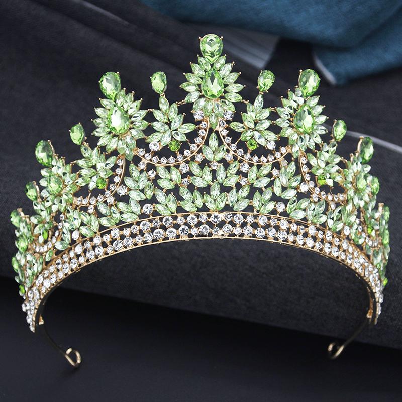 Baroque Luxury Queen Crystal AB Tiaras Crown For Bridal Women Girls Wedding Diadem Princess Party Hair Dress Jewelry