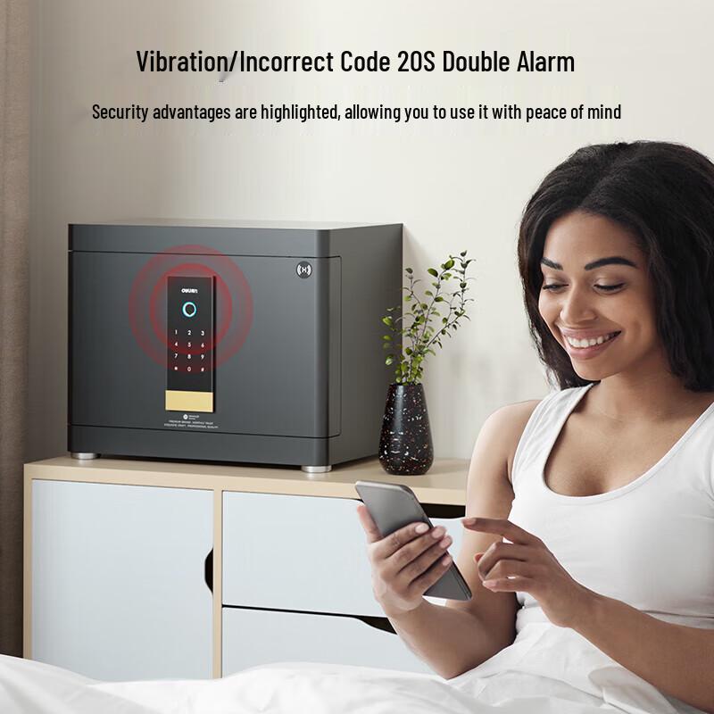 Deli 4111C Fingerprint & Password Security Safe Box