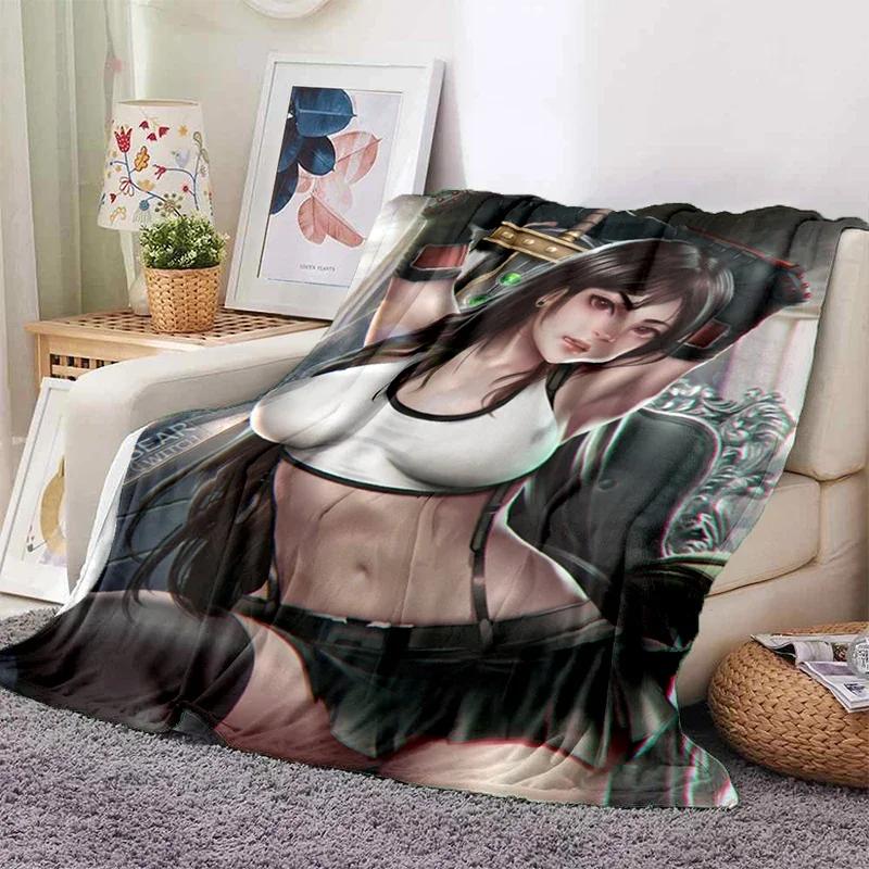 Sexy Anime Girls Blanket Soft Plush Flannel Throws Blankets for Sofa Bed Couch Best Gifts All Season Light Bedroom Warm Decke
