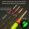10/25/50 PCS Fishing Float Fluorescent Lightstick Light Night Float Rod Lights Dark Glow Stick Useful Fishing/Party 4.5*37mm