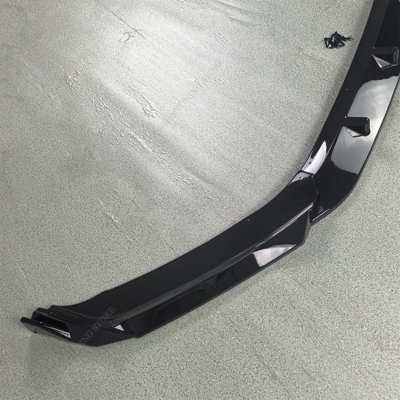 Gloss Black ABS Front Bumper Lip Spoiler Splitter Blade Diffuser For VW Arteon R-line 2021-2025 facelift Bodykits Tuning