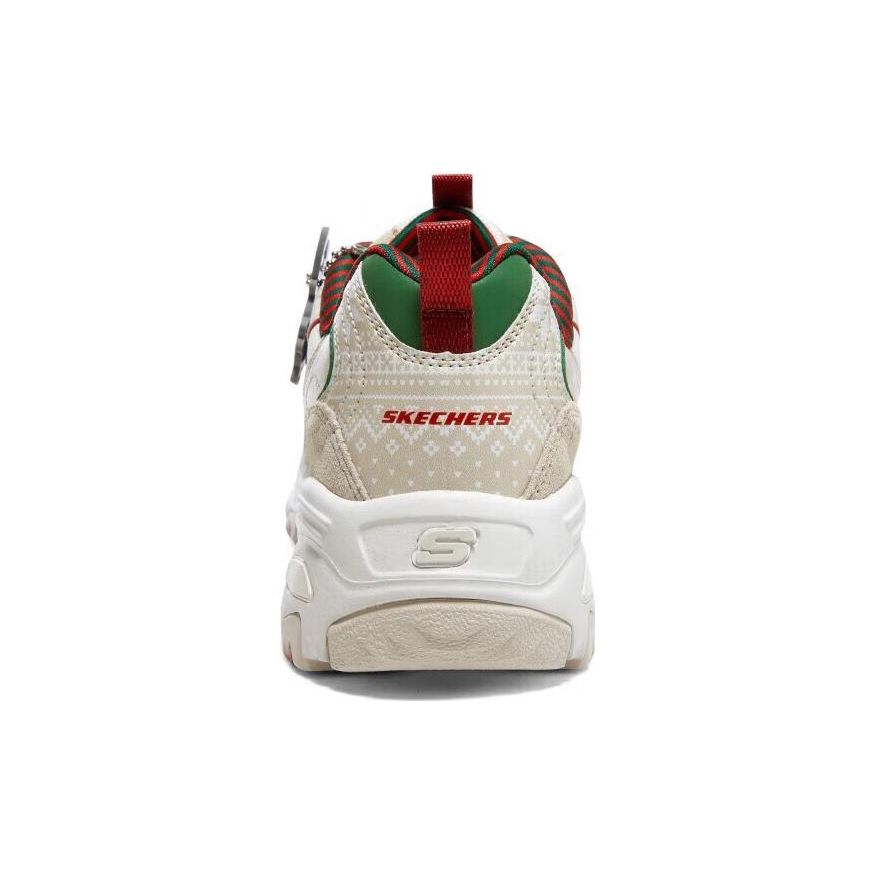 Skechers DLites 1.0 Сетка Синтетическая кожа Рождественские Удобные Универсальные Модные Низкие Папины Кроссовки Женская кроссовка Белый 150037-NTMT