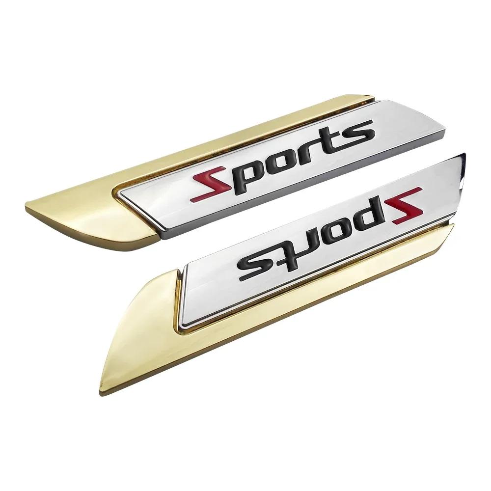 FVEX7 Car Fender Side Badge Sticker for Toyota Sport Logo Yaris Corolla 4Runner Avalon CHR Auto Body Emblem Exterior Accessories