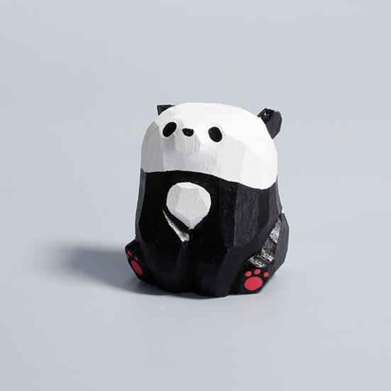 Деревянная фигурка медведя, миниатюрная статуэтка медведя, деревенское настольное украшение для детской комнаты в спальню