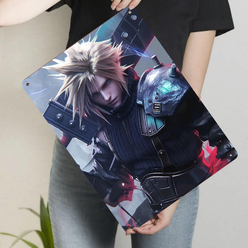 Custom Game Character Metal Iron Painting Living Room Study Bedroom Decorative Mural Retro Anime Art Wall Hanging