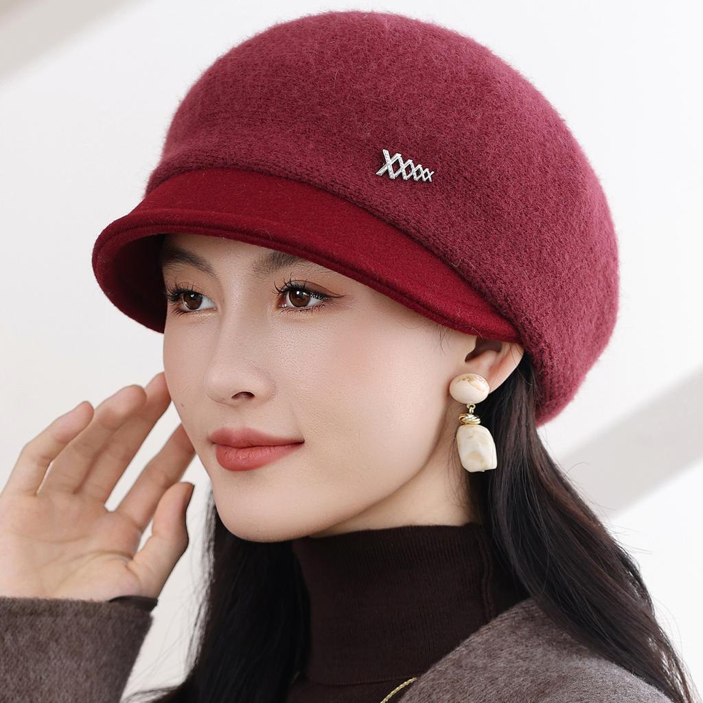 Пожилые шляпа женская осень и зима новая вязаная теплая шапка берет шляпа матери