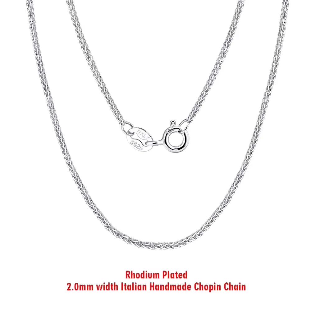 ORSA JEWELS Итальянское Ручное Изготовление 1,2 мм Цепочка Шопена Ожерелье Сплошное Стерлинговое Серебро 925 Пробы Мужская Женская Цепочка на Шею Украшение для Кулона SC53