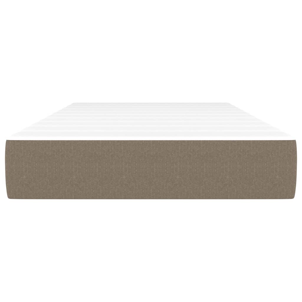 Vidaxl Materac Kieszeniowy, Kolor Taupe, 100X200X20 Cm, Tkanina