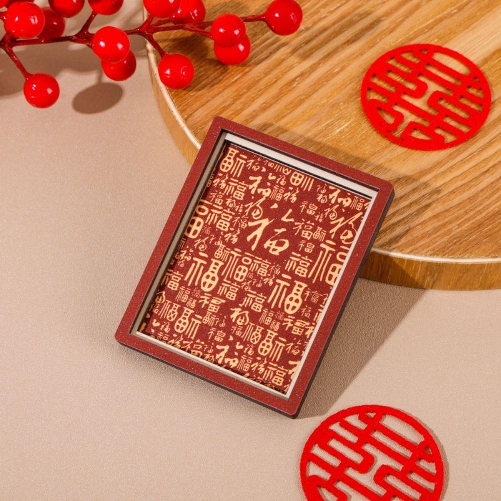 Traditional New Year Magnetic Sticker Blessing Lucky Refrigerator Sticker Props