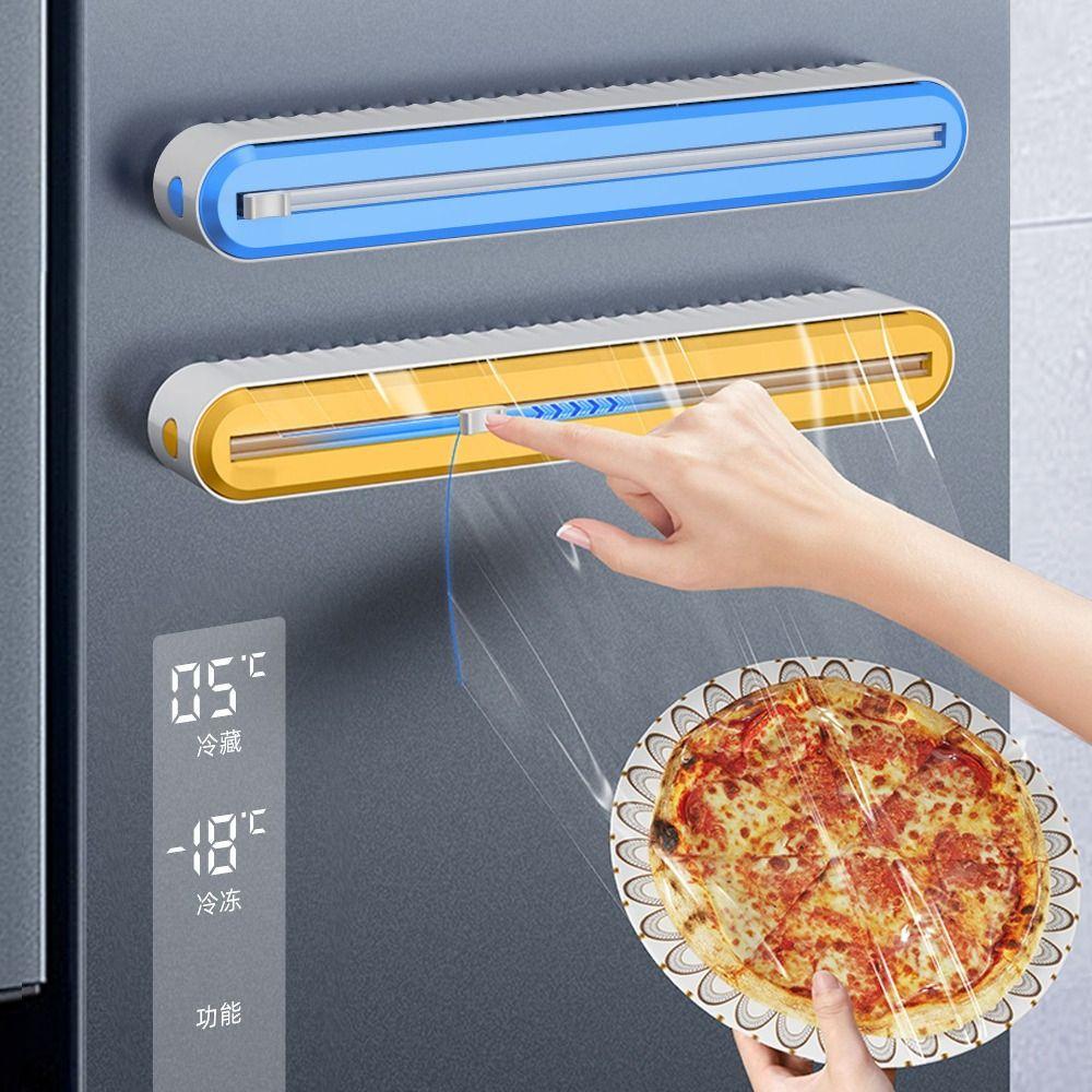 Многоразовый резак для пищевой пленки, настенный держатель для резки свежих пакетов, стретч-пленка