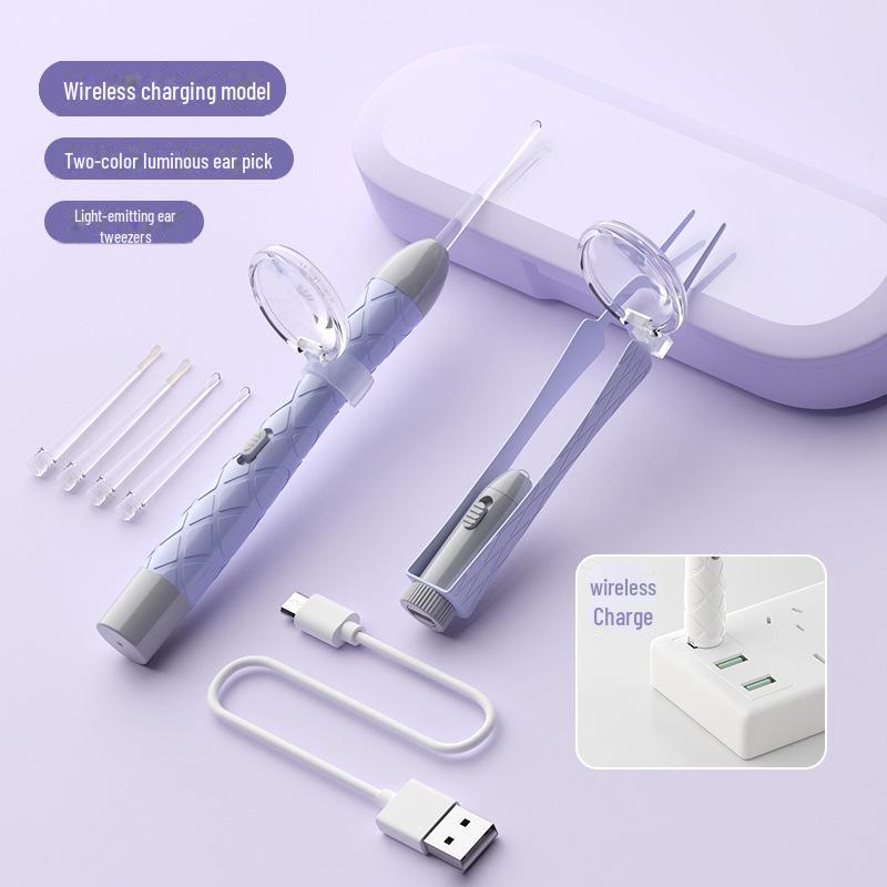 Мягкая светящаяся щеточка для ушей для малышей - безопасный инструмент для удаления ушной серы у малышей