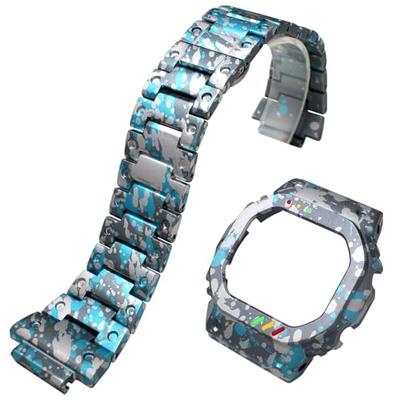 Мужской металлический ремешок для часов с корпусом, Совместим с часами Casio и G-SHOCK DW-5600, GW-B5600, GB-5600, GWX-5600, GW/DW-5000, DW-5025, 5030, и