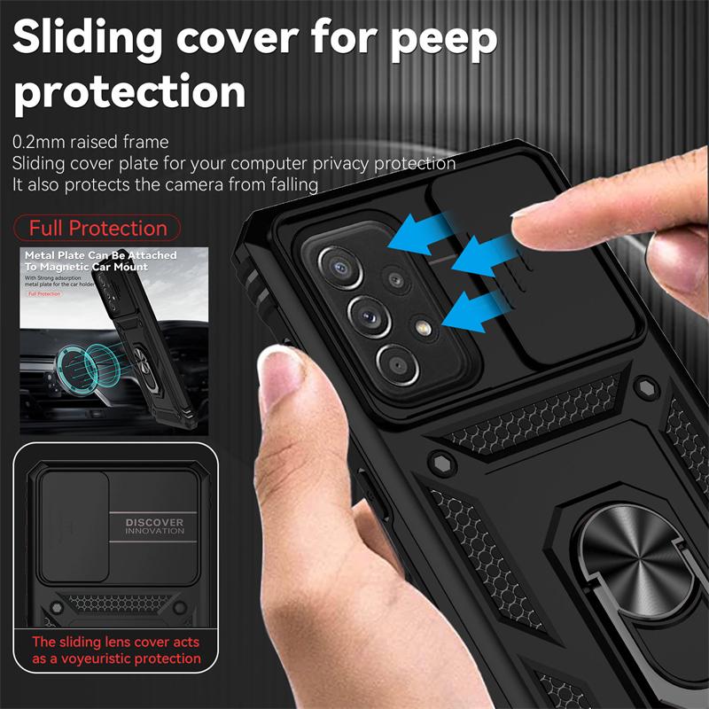 For Samsung Galaxy A13 A33 A53 5G Case Slide Lens Shockproof Armor Magnetic Phone Case For Samsung A13 4G A 13 33 53 Back Cover