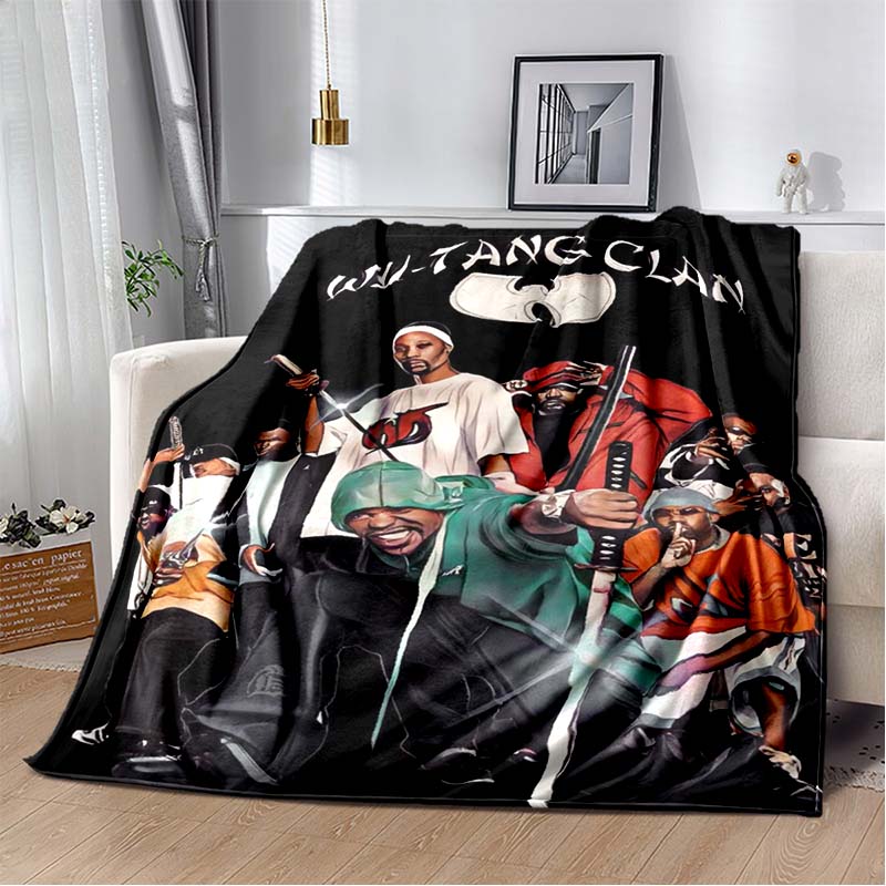 3D Vintage Hip Hop Star Portrait Flannel Blanket Ultra Soft Throw Blanket Sofa Bed All Season Bedspread Home Decor Fans Gift