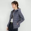 Autumn and winter new Korean version slim casual light down jacket women's hooded large size jacket white duck down tide
