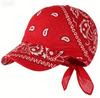 Bandana Sun Visor Hat - Paisley Print Headwrap Cap for Women, Breathable Casual Turban with Brim, Adjustable Head Scarf Hat