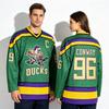 Клюшки Mighty Ducks Хоккейная форма Конвей №96 Рид №44 Бэнкс №99 Бомбей №66 Голдберг №33 Портман №21 Футболки с длинным рукавом Унисекс Топы