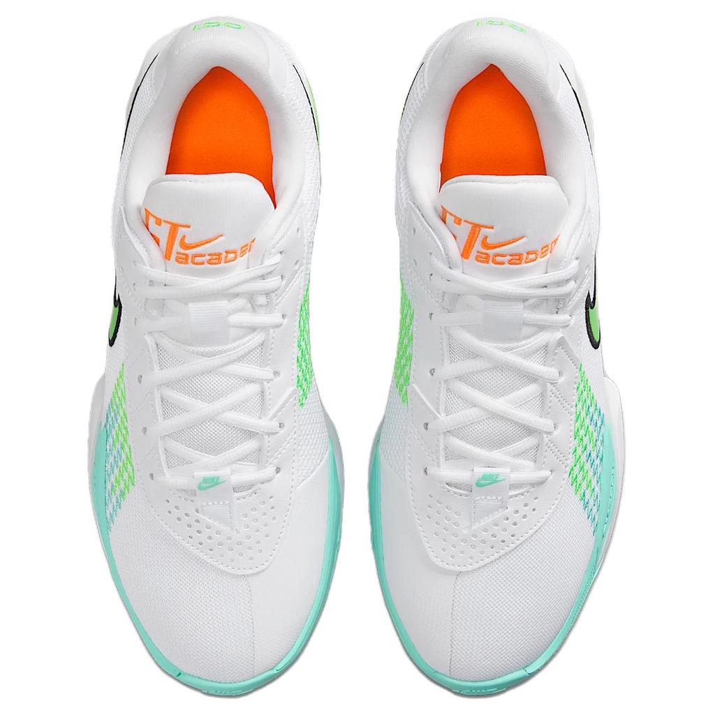 Nike Air Zoom G.T. Cut Academy Abrasion Resistant Grip Low Top Basketball Shoes Unisex White Green Sneakers Casual FB2598-107